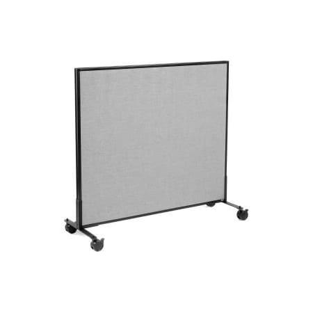 Interion    Mobile Office Partition Panel, 48-1/4W X 45H, Gray